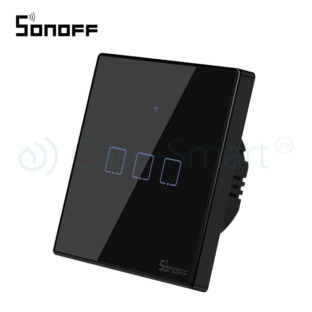 Intrerupator triplu cu touch Sonoff T3EU3C, Wi-Fi + RF, Control de pe telefonul mobil — imaginea 4