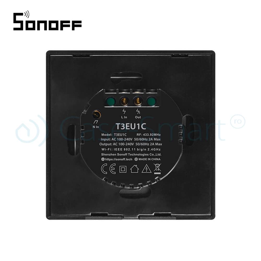 Intrerupator simplu cu touch Sonoff T3EU1C, Wi-Fi + RF, Control de pe telefonul mobil — imaginea 5