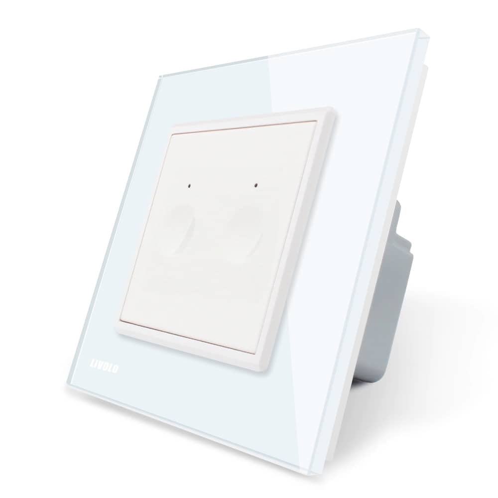 Intrerupator dublu wireless cu touch Livolo din sticla, Serie noua — imaginea 1