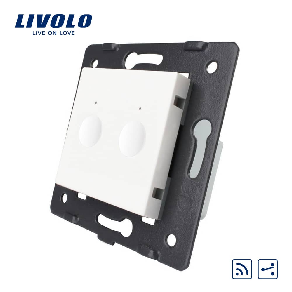 Modul intrerupator dublu cap scara / cruce wireless cu touch LIVOLO, Serie noua — imaginea 1