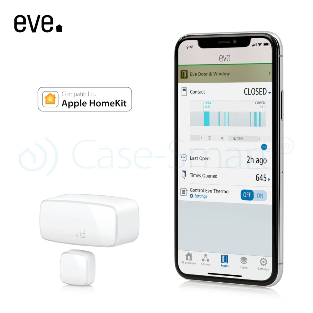Senzor de contact pentru usi si ferestre Eve Door & Window, Compatibil cu Apple HomeKit, Wireless — imaginea 4