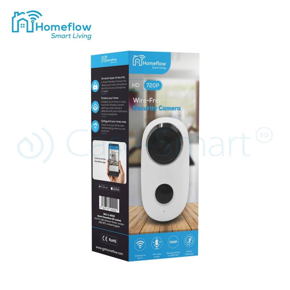 Camera de supraveghere inteligenta Wireless Homeflow C-6002, Comunicare bidirectionala, Detectie miscare — imaginea 4