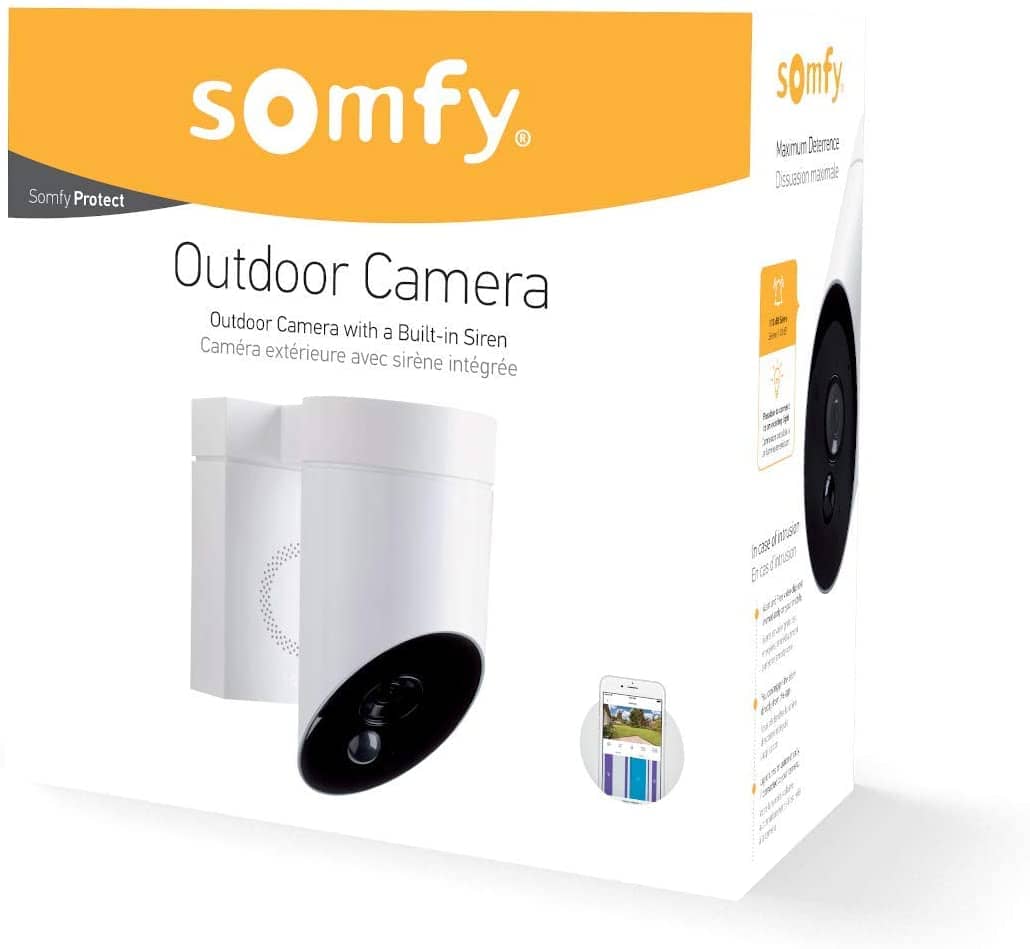 Camera de supraveghere de exterior Somfy, Wifi, 1080p Full HD, Sirena 110 dB, Posibila conexiune la corpul de iluminat existent - Alb — imaginea 4