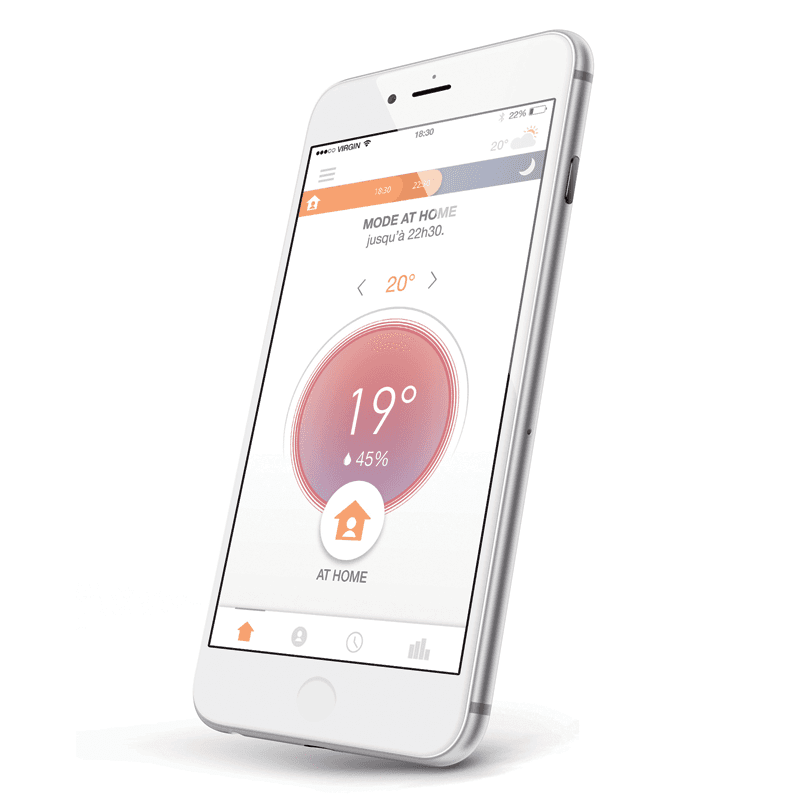 Termostat inteligent cu fir, Comandat prin smartphone, Wi-Fi, Compatibil cu Google Assistant, Amazon Alexa, Tahoma & IFTTT — imaginea 3
