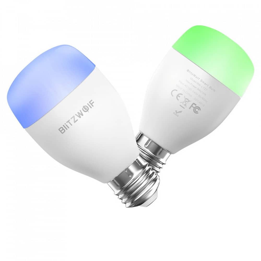 Bec inteligent Blitzwolf BW-LT27, Wi-Fi, Smart, Bulb E27, 9W, Comanda vocala, 850 LM, RGB — imaginea 2