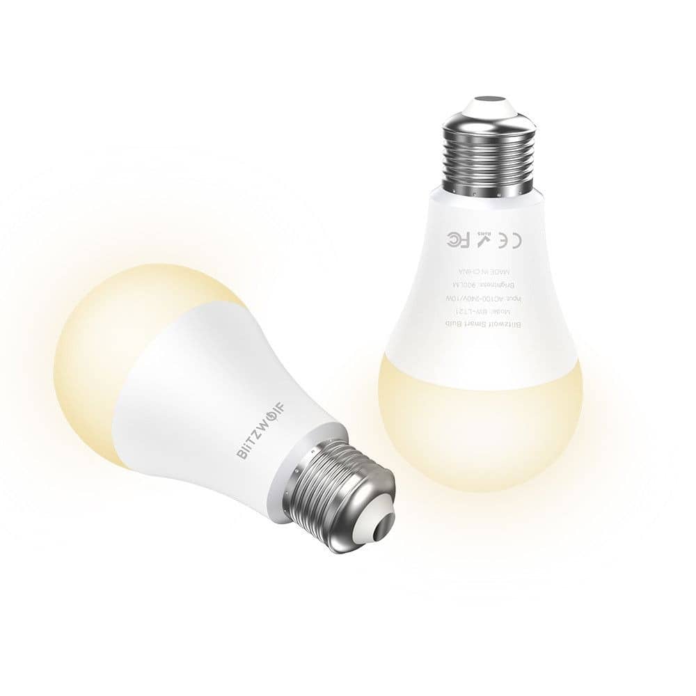 Bec Smart LED RGB, BlitzWolf BW-LT21, 10 W, Bulb, 900 LM, 3000K, E27, Comanda vocala — imaginea 3