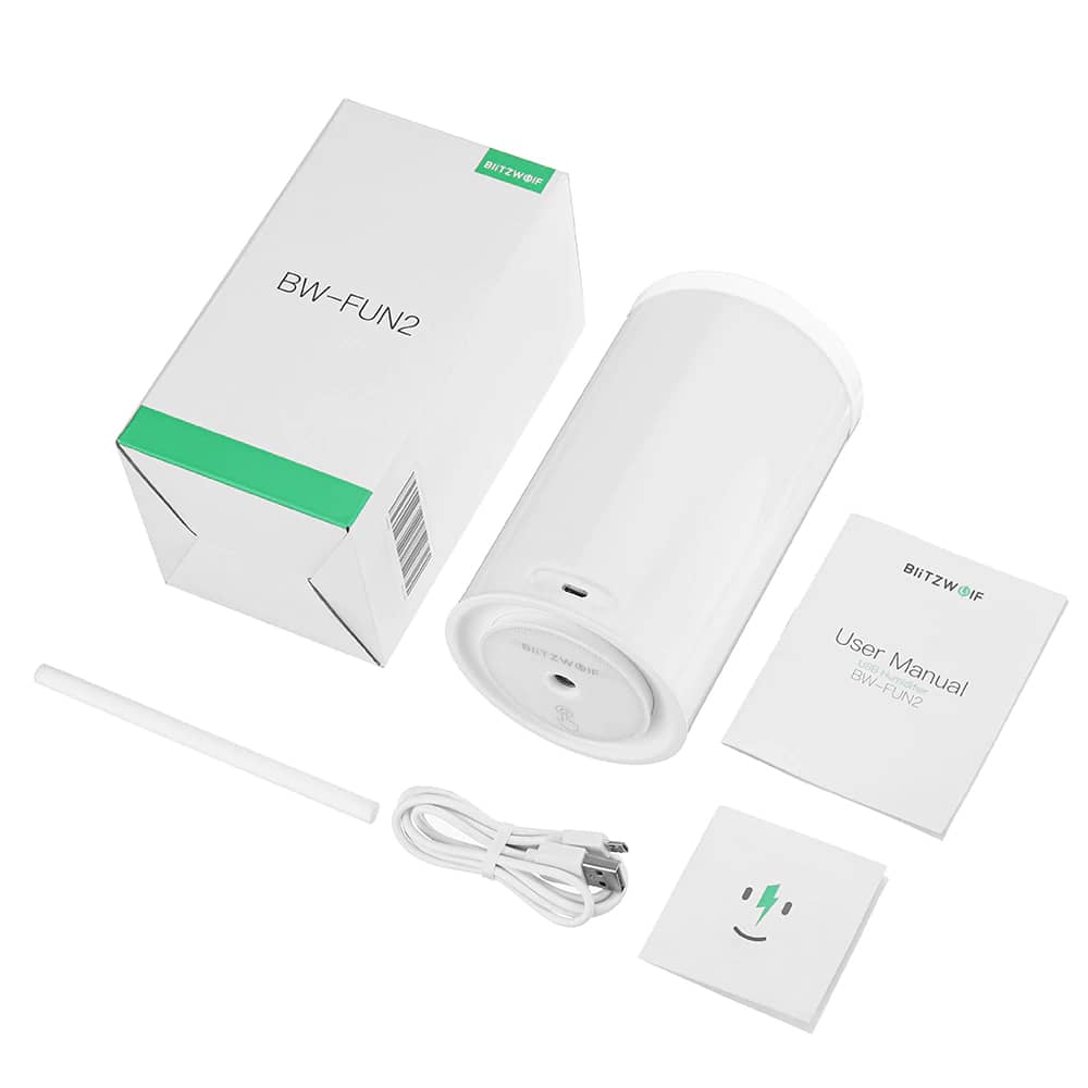 Umidificator ultrasonic cu lampa de veghe BlitzWolf BW-FUN2, Capacitate 400 mL, Luminozitate reglabila — imaginea 4