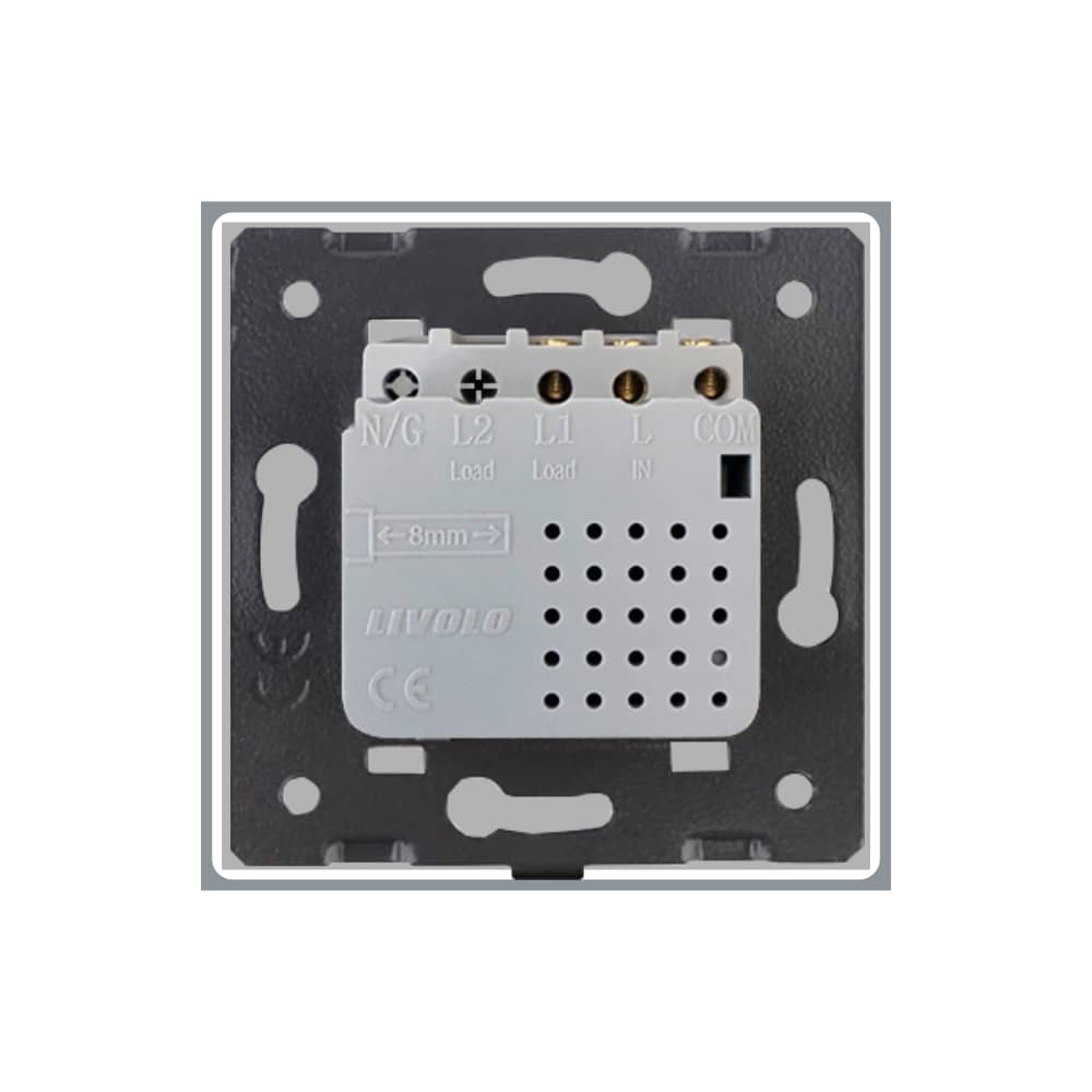 Modul intrerupator simplu cap scara / cap cruce Livolo — imaginea 4