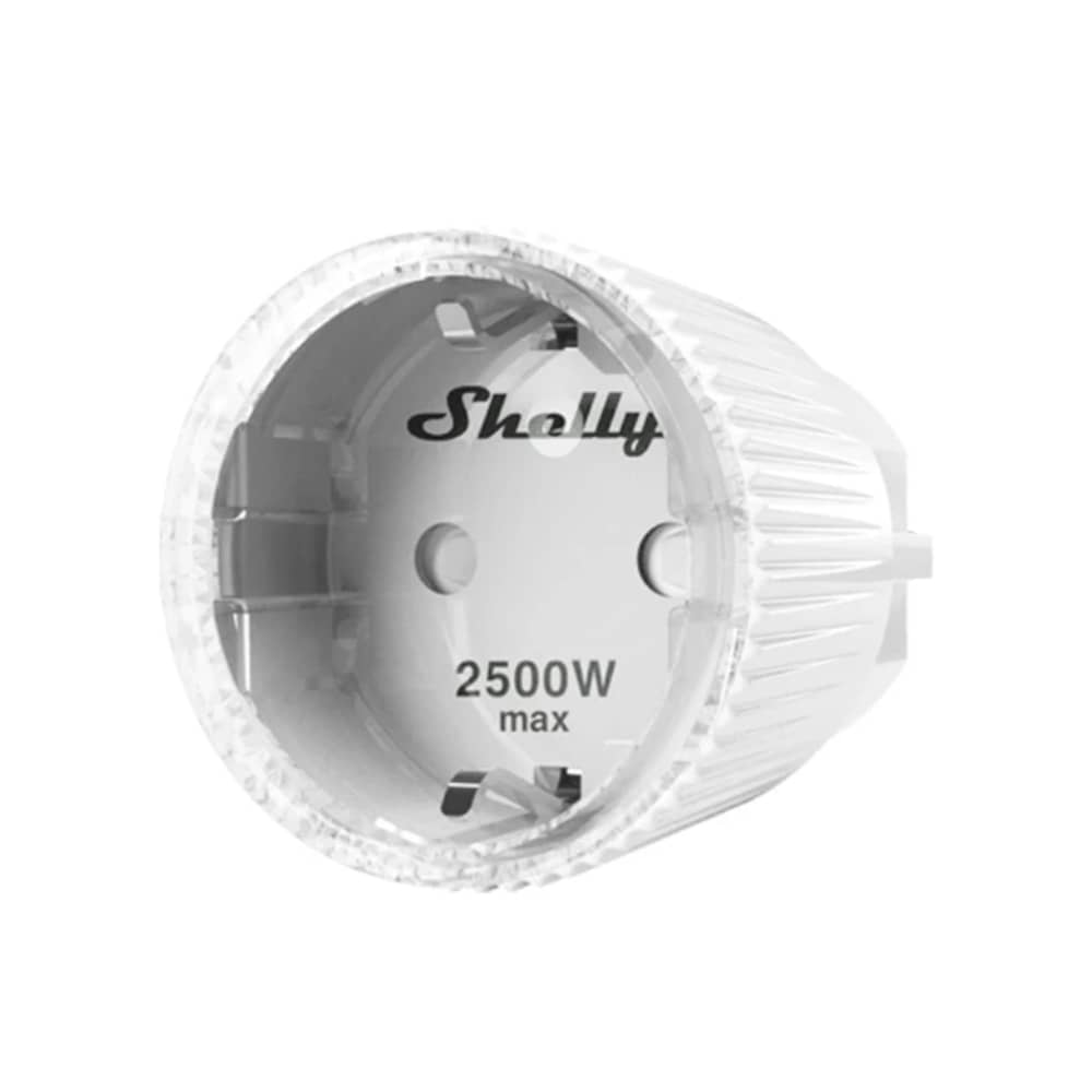 Priza Shelly Plug S, Wi-Fi, 2500 W, Monitorizare consum, Programare, Alb — imaginea 1