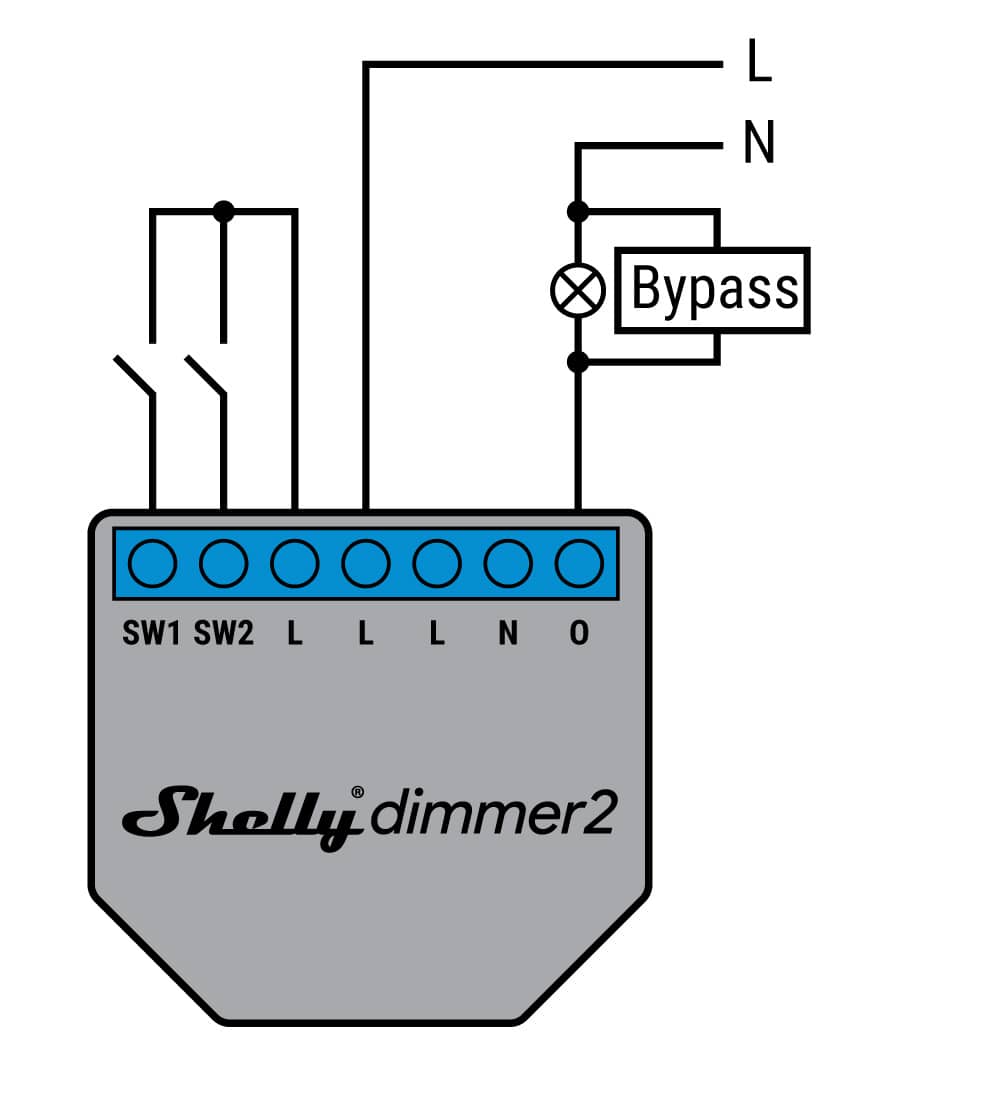 Bypass Shelly, Compatibil cu Shelly 1L & Dimmer 2 — imaginea 3
