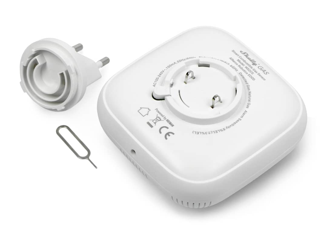 Senzor detector de gaz natural comprimat Shelly Gas CNG, Wireless, Alarma 70 dB, Notificari aplicatie — imaginea 3
