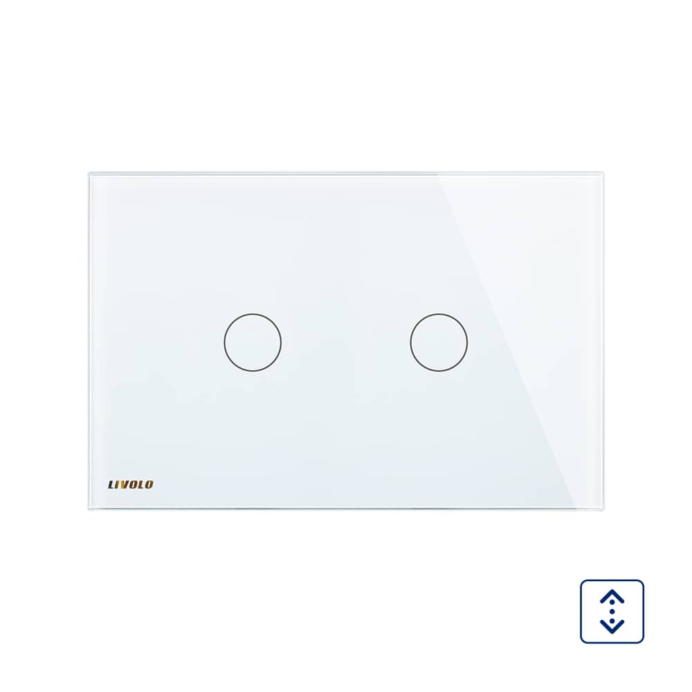 Intrerupator cu touch pentru draperie Livolo din sticla, Standard italian — imaginea 2