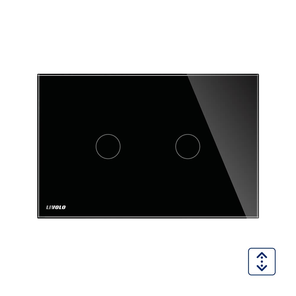 Intrerupator cu touch pentru draperie Livolo din sticla, Standard italian — imaginea 2