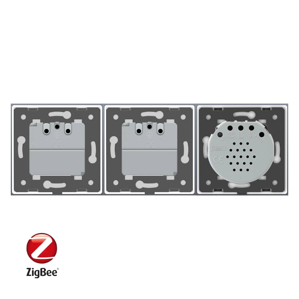 Intrerupator LIVOLO simplu ZigBee cu touch si 2 prize din sticla ZigBee, Control de pe telefon — imaginea 3