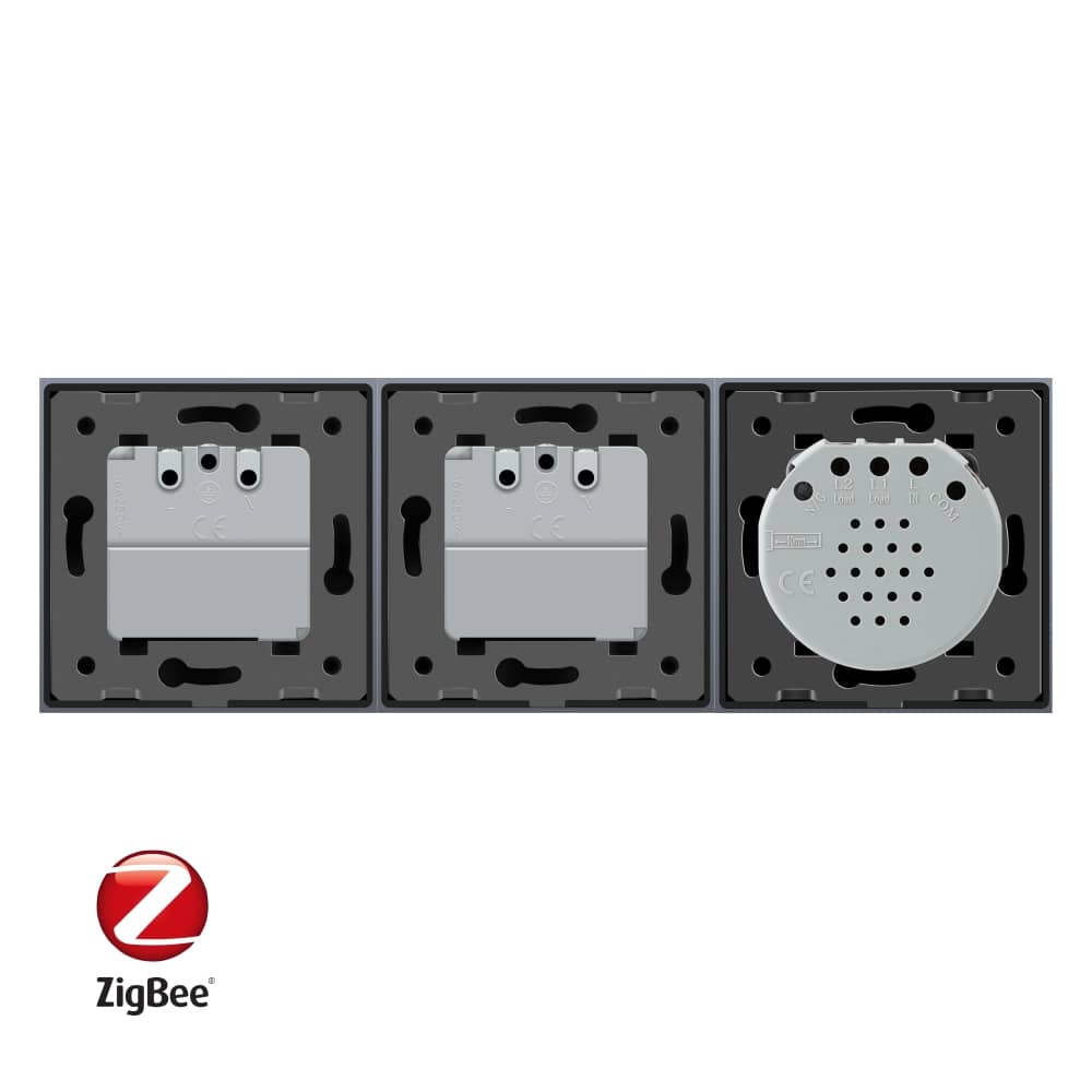 Intrerupator LIVOLO simplu ZigBee cu touch si 2 prize din sticla ZigBee, Control de pe telefon — imaginea 3