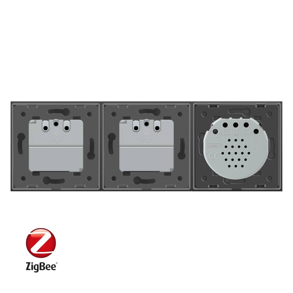 Intrerupator LIVOLO simplu ZigBee cu touch si 2 prize din sticla ZigBee, Control de pe telefon — imaginea 3