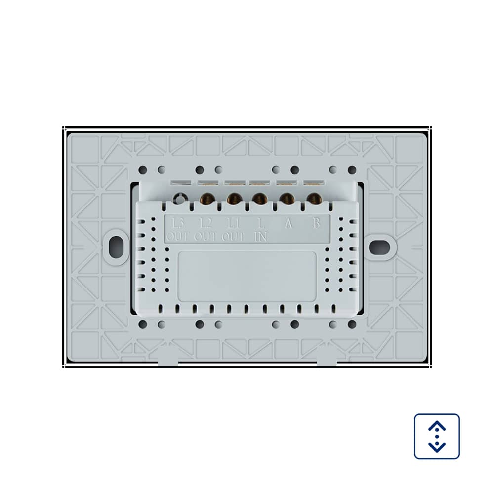 Intrerupator cu touch pentru draperie Livolo din sticla, Standard italian — imaginea 4