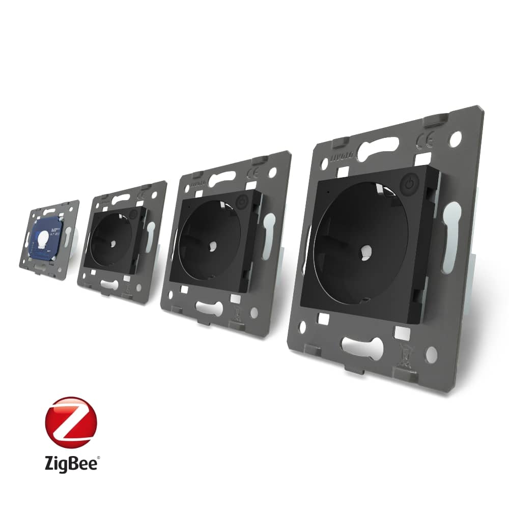 Intrerupator simplu ZigBee + Priza tripla LIVOLO ZigBee cu touch din sticla, Control de pe telefon — imaginea 4