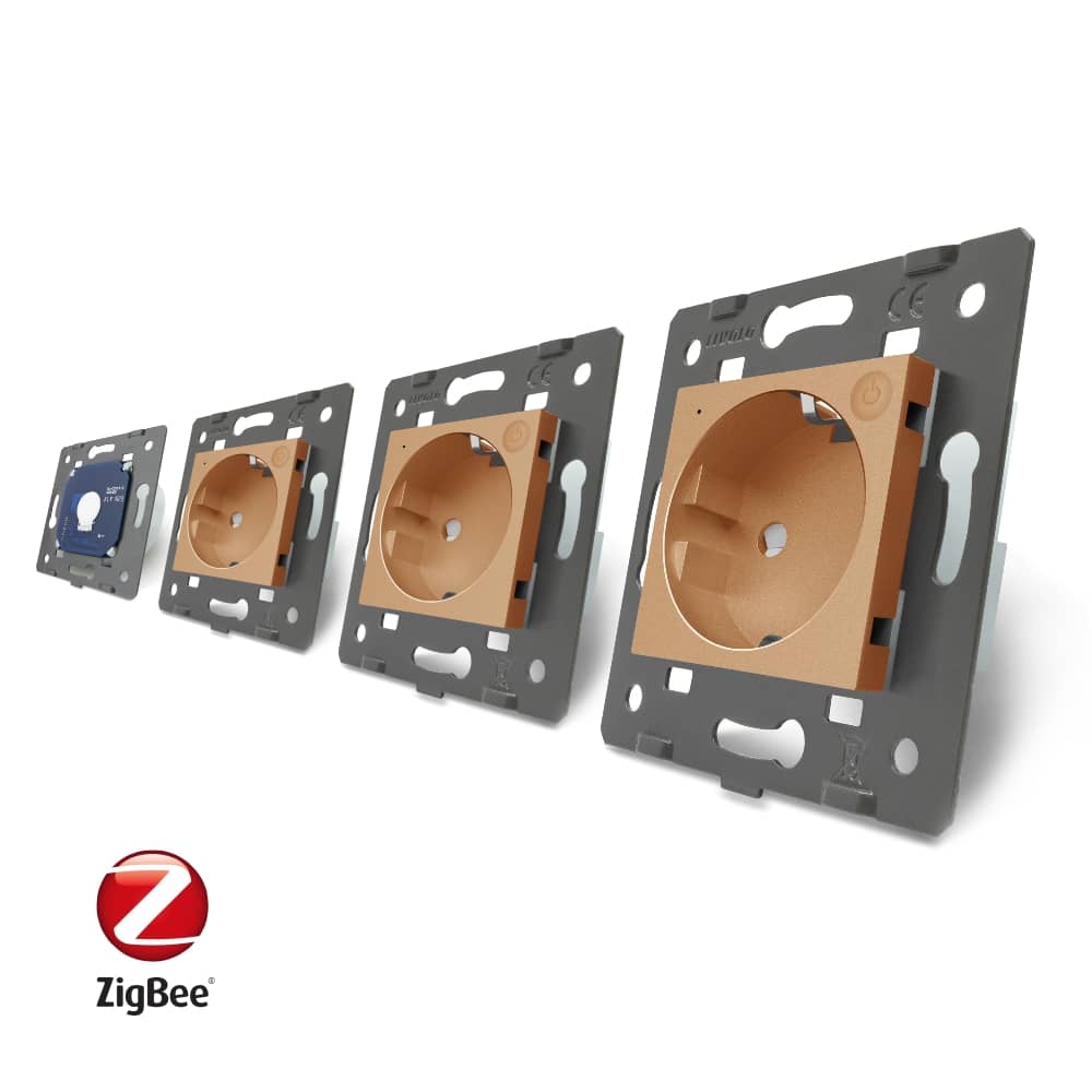 Intrerupator simplu ZigBee + Priza tripla LIVOLO ZigBee cu touch din sticla, Control de pe telefon — imaginea 4