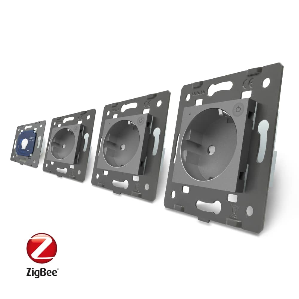 Intrerupator simplu ZigBee + Priza tripla LIVOLO ZigBee cu touch din sticla, Control de pe telefon — imaginea 4