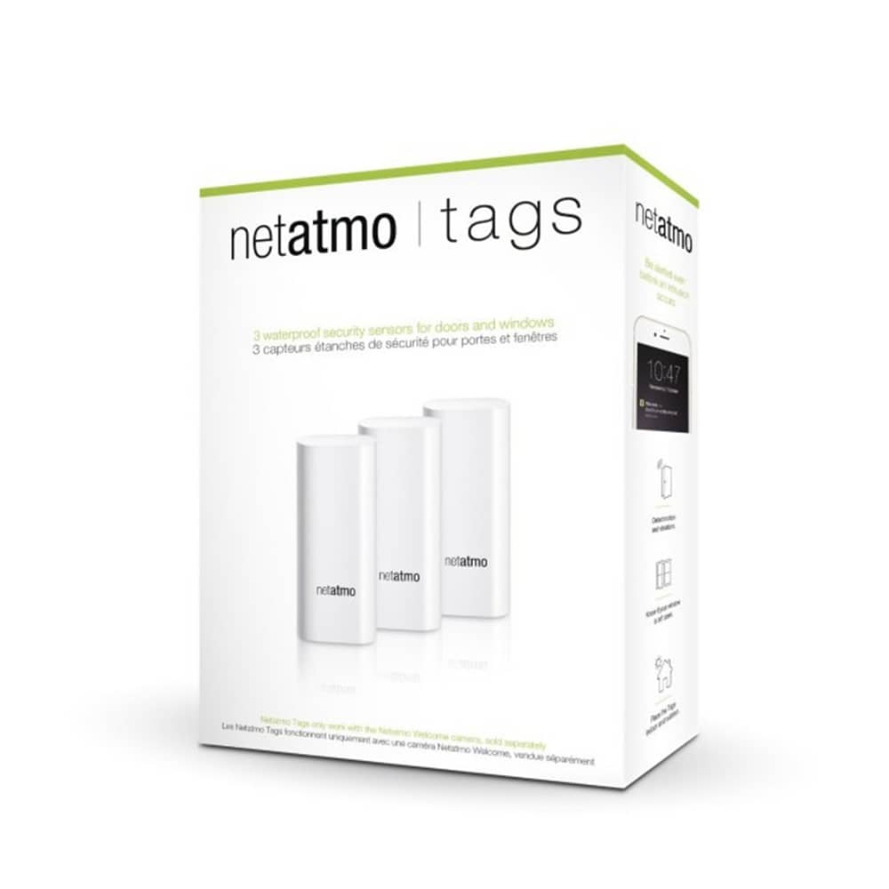 Pachet 3 senzori de miscare Netatmo Tags, Pentru exterior & interior, Wireless, Compatibil cu Netatmo Welcome — imaginea 3