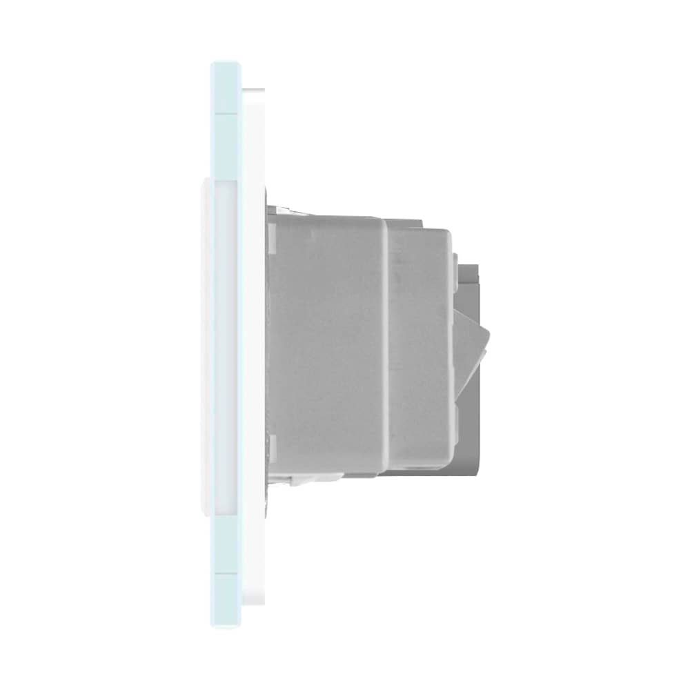 Intrerupator simplu + priza Livolo cu rama din sticla, Standard italian — imaginea 3