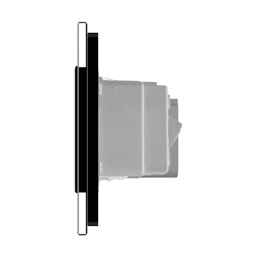 Intrerupator simplu + priza Livolo cu rama din sticla, Standard italian — imaginea 3