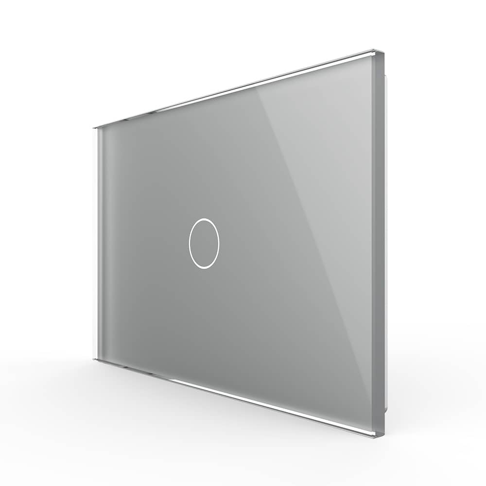 Panou intrerupator simplu cu touch Livolo din sticla, standard Italian - Serie noua — imaginea 1