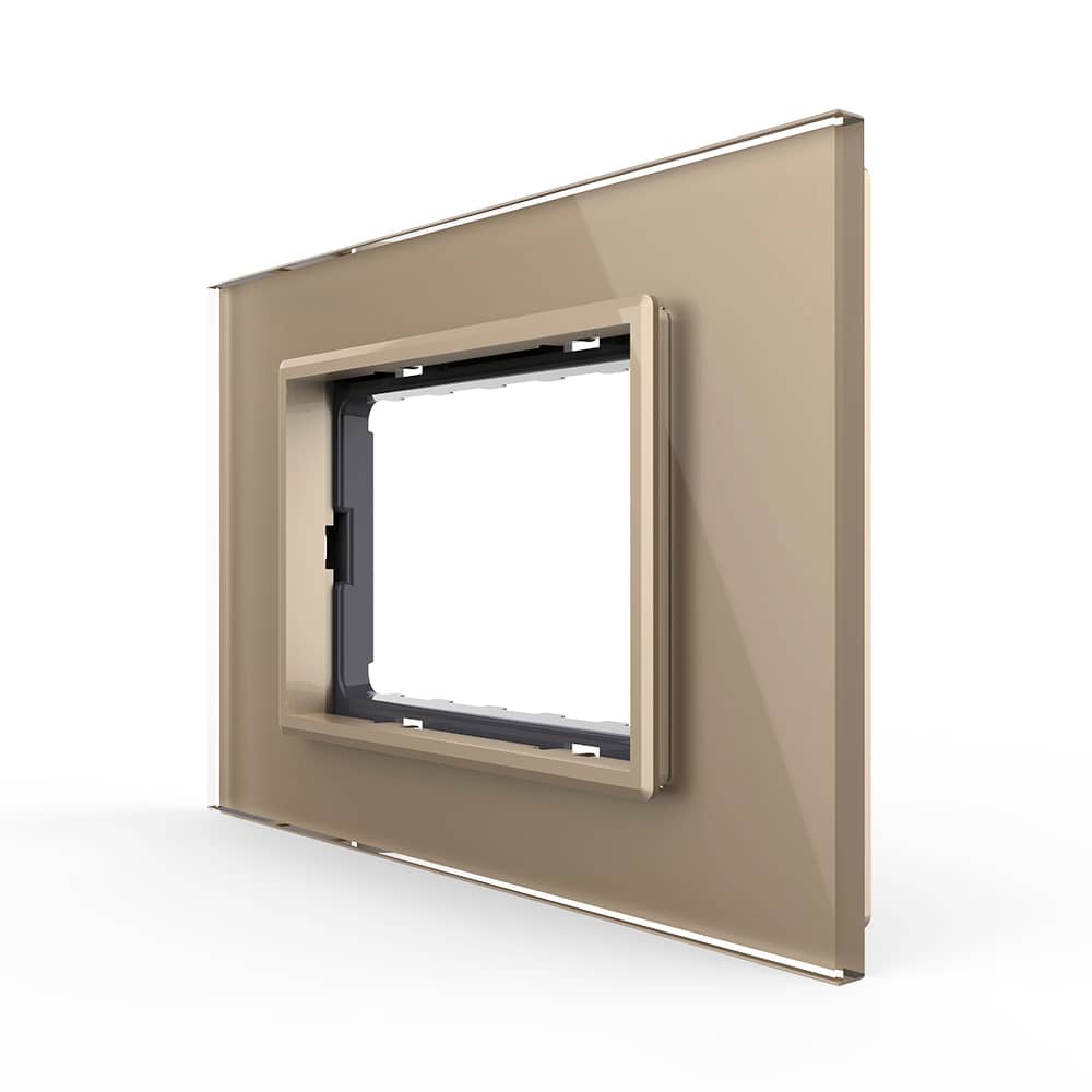 Rama din sticla Livolo standard Italian 3 module - Serie noua — imaginea 1