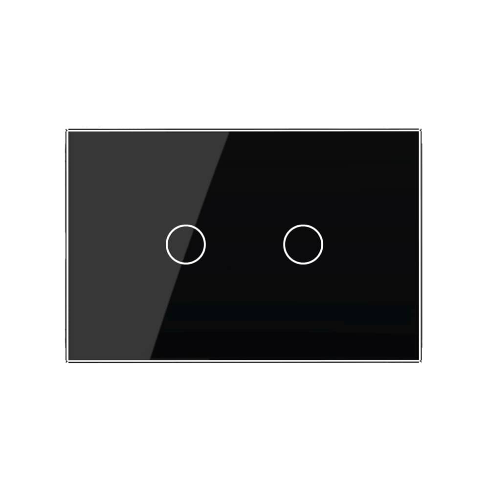 Panou intrerupator dublu cu touch Livolo din sticla, standard Italian - Serie noua — imaginea 2