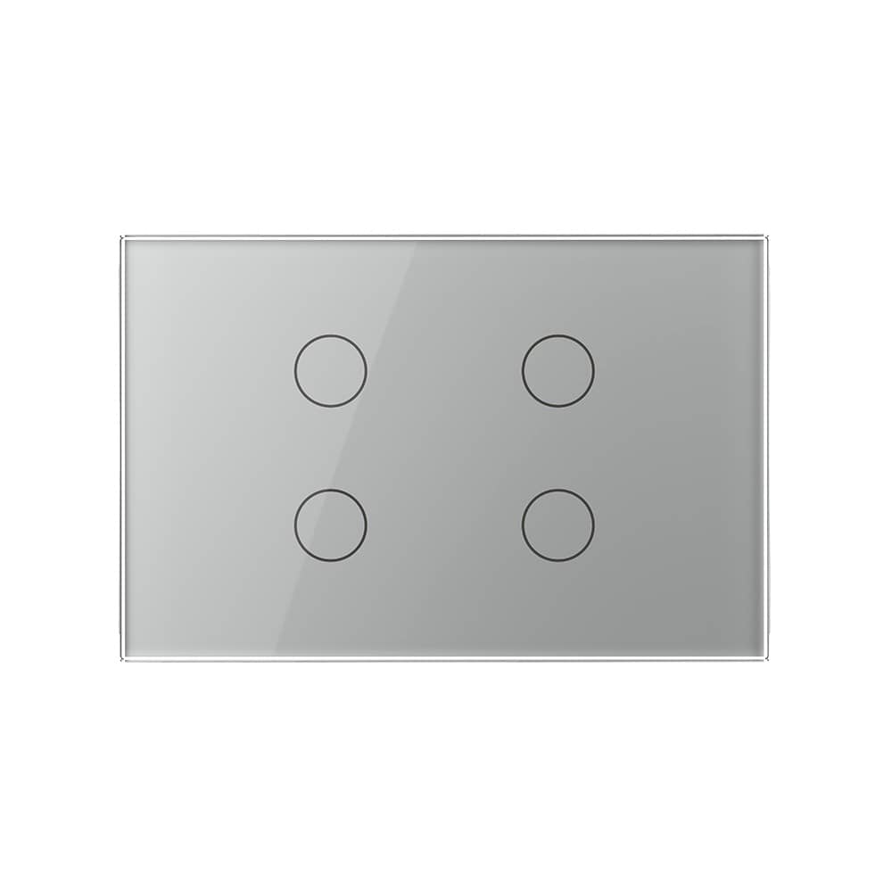 Panou intrerupator cvadruplu cu touch Livolo din sticla, standard Italian - Serie noua — imaginea 2