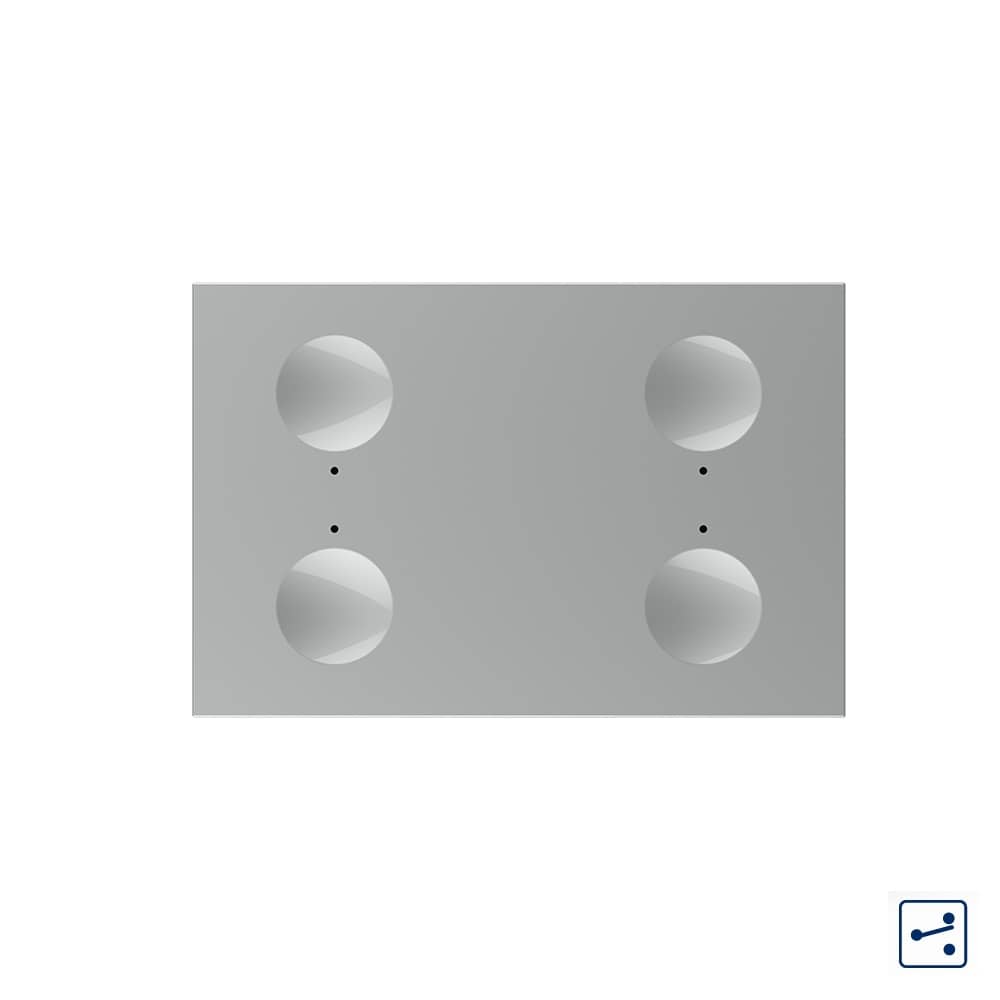 Modul intrerupator cvadruplu cap scara / cap cruce cu touch Livolo standard Italian, Serie noua — imaginea 1
