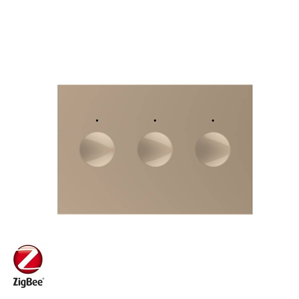 Modul intrerupator triplu cu touch Livolos, protocol ZigBee, standard Italian, Serie noua — imaginea 1