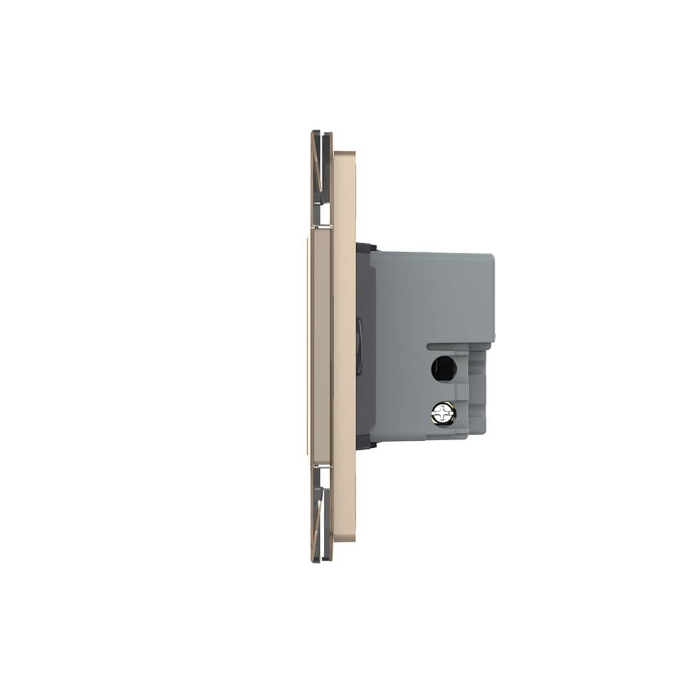 Intrerupator cvadruplu wireless cu touch Livolo cu rama din sticla, standard Italian - Serie noua — imaginea 2