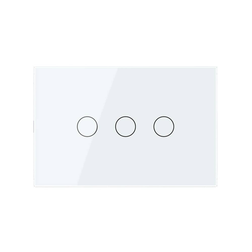 Intrerupator triplu cu touch Livolo din sticla, standard Italian, protocol ZigBee EC - Serie noua — imaginea 2