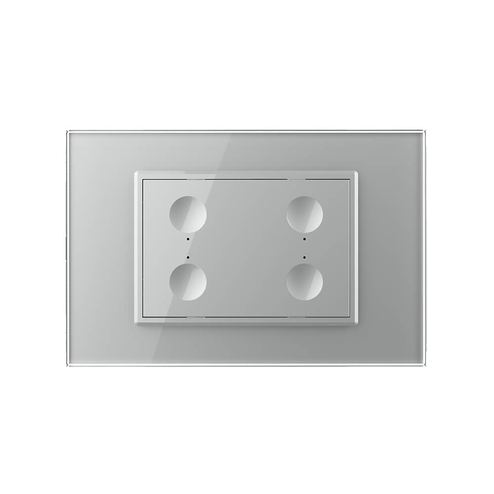 Intrerupator cvadruplu cu touch Livolo cu rama din sticla, standard Italian - Serie noua — imaginea 3