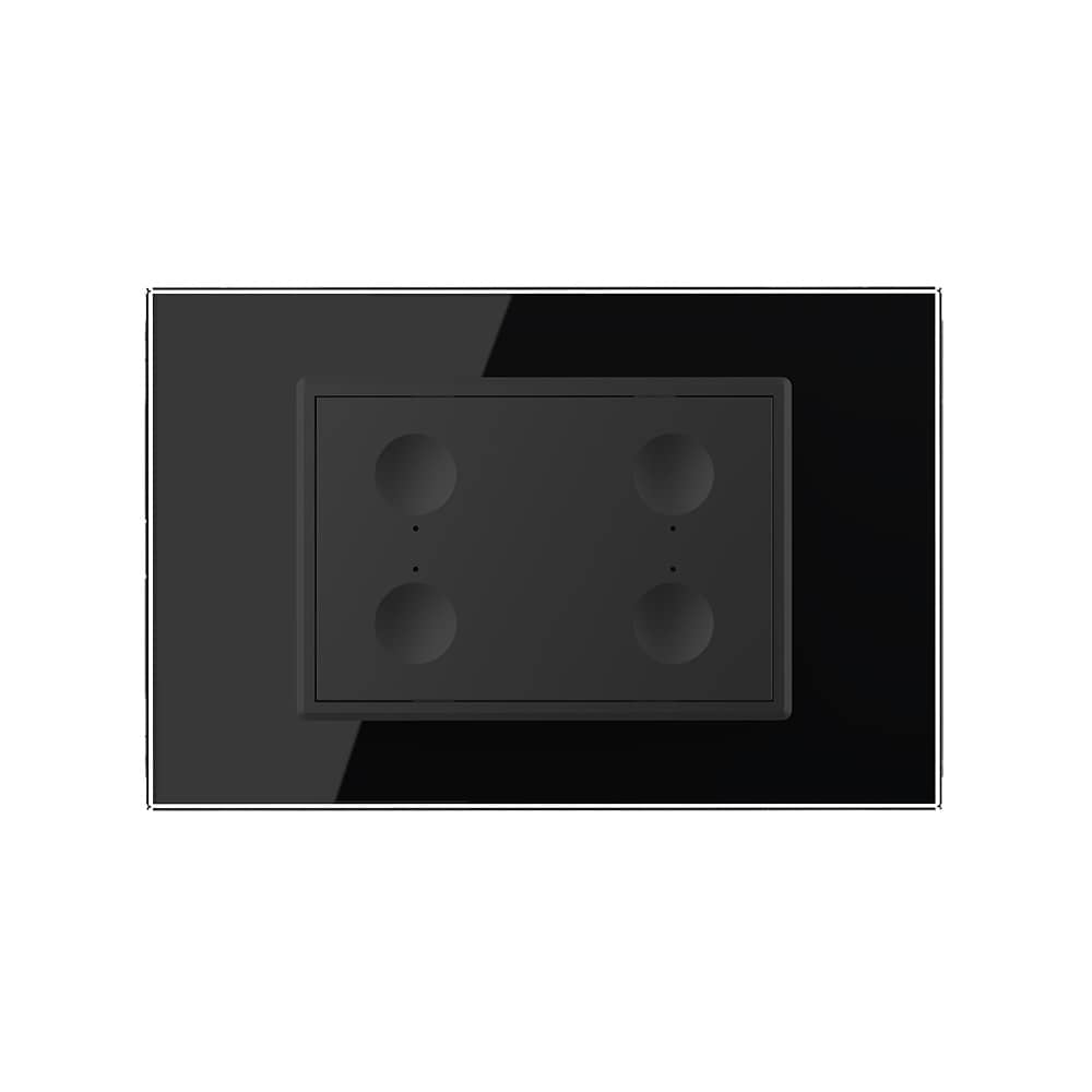 Intrerupator cvadruplu cu touch Livolo cu rama din sticla, standard Italian - Serie noua — imaginea 3