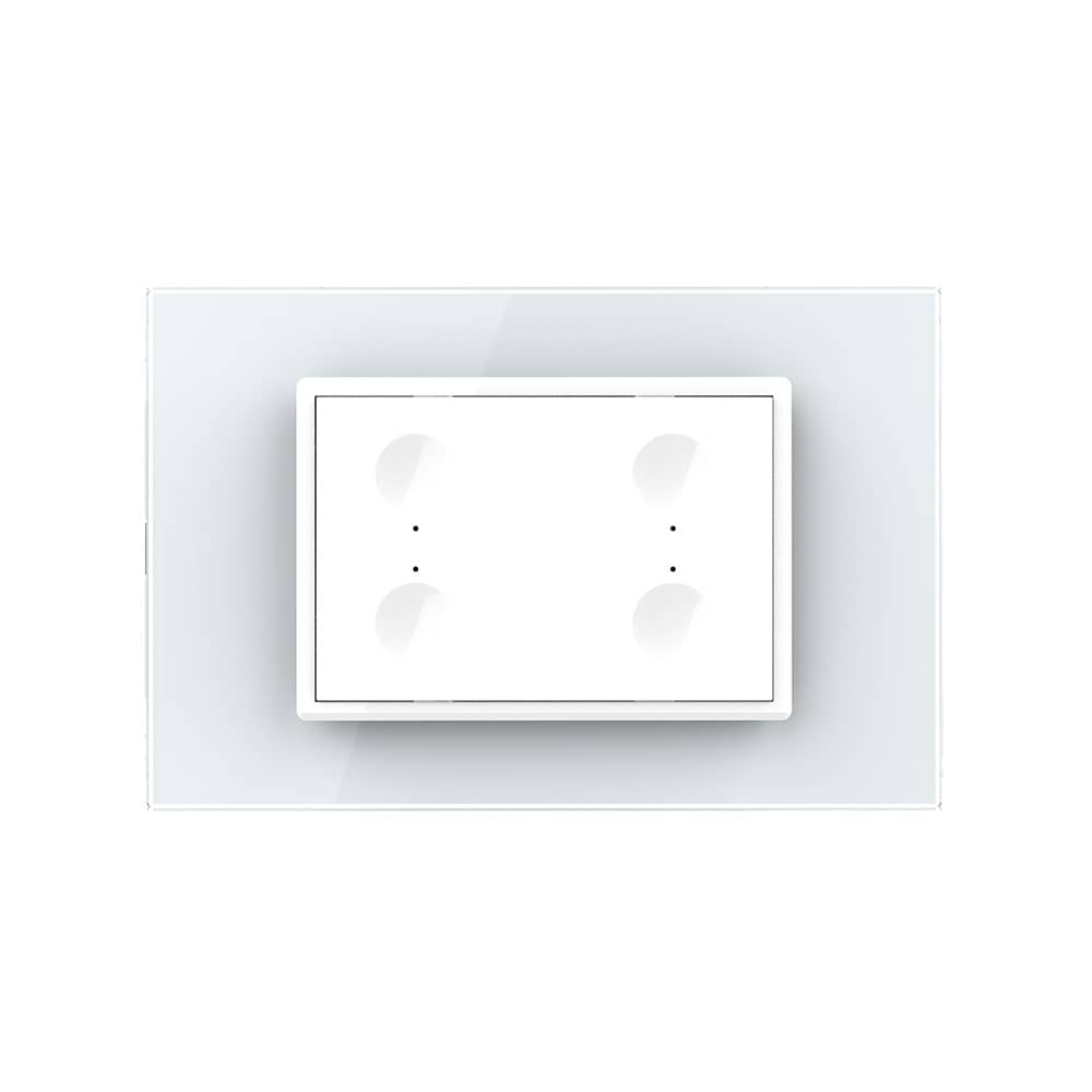 Intrerupator cvadruplu wireless cu touch Livolo cu rama din sticla, standard Italian - Serie noua — imaginea 3