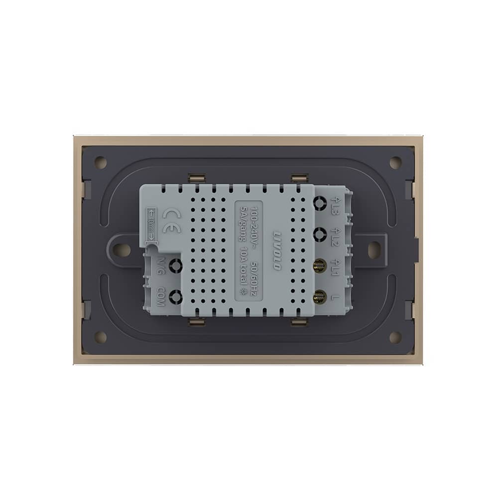 Intrerupator simplu cu touch Livolo cu rama din sticla, standard Italian - Serie noua — imaginea 4