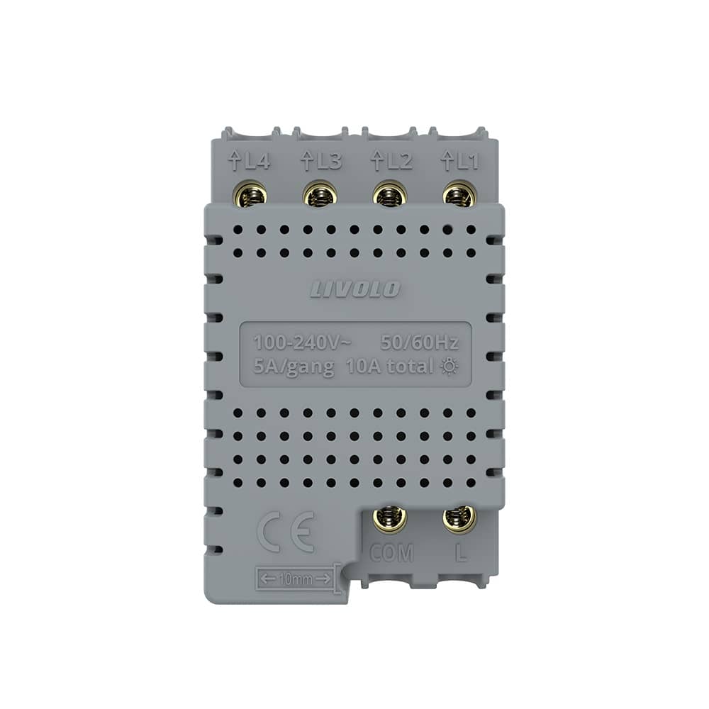 Modul intrerupator cvadruplu cap scara / cap cruce wireless cu touch Livolo standard Italian, Serie noua — imaginea 4
