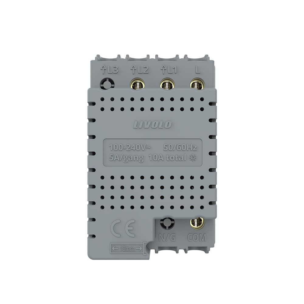 Modul intrerupator dublu cap scara / cap cruce cu touch Livolo standard Italian, Serie noua — imaginea 4