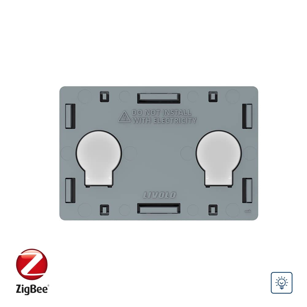 Modul intrerupator cu variator dublu cu touch Livolo, protocol ZigBee, standard Italian — imaginea 1