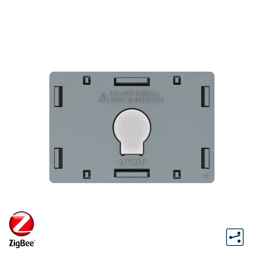 Modul intrerupator simplu cap scara / cruce cu touch Livolo, protocol ZigBee, standard Italian — imaginea 1