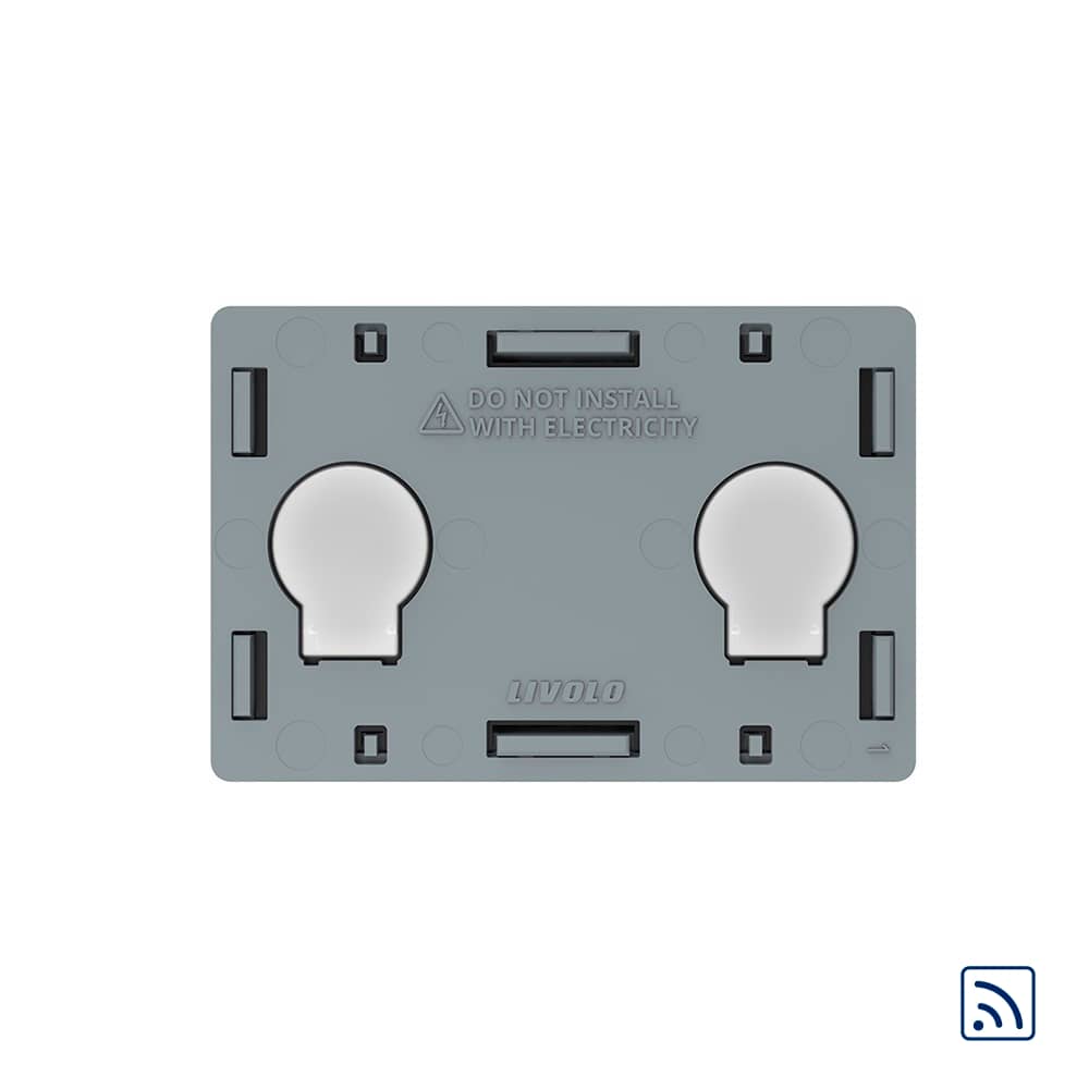 Modul intrerupator dublu wireless cu touch Livolo, standard Italian — imaginea 1