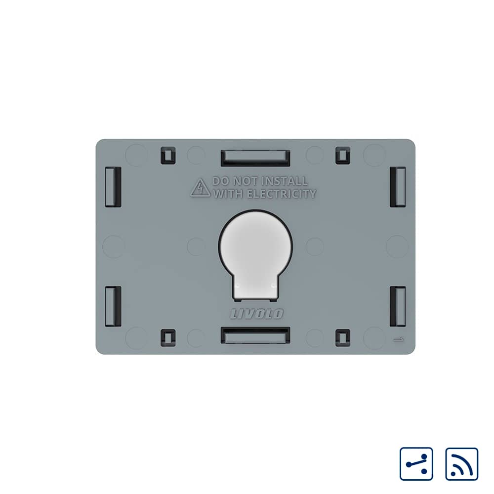 Modul intrerupator simplu cap scara / cruce wireless cu touch Livolo, standard Italian — imaginea 1