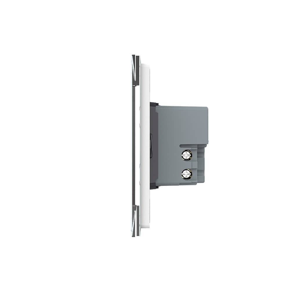 Intrerupator cvadruplu cap scara / cruce cu touch Livolo din sticla, standard Italian - Serie noua — imaginea 3