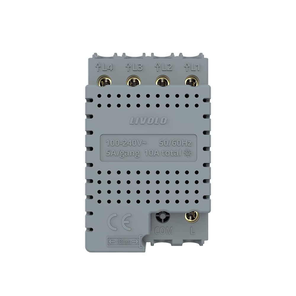 Modul intrerupator cvadruplu cu touch Livolo standard Italian — imaginea 3