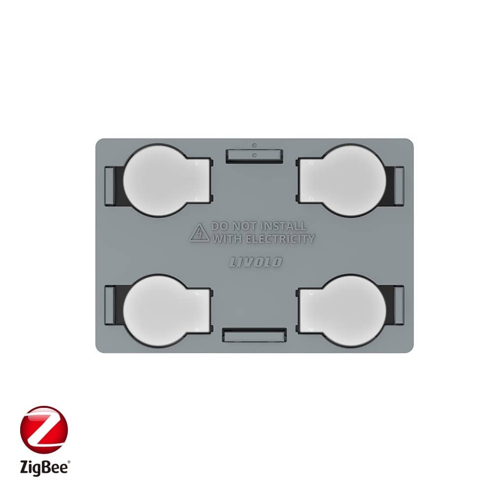 Modul intrerupator cvadruplu cu touch Livolo, protocol ZigBee, standard Italian — imaginea 1
