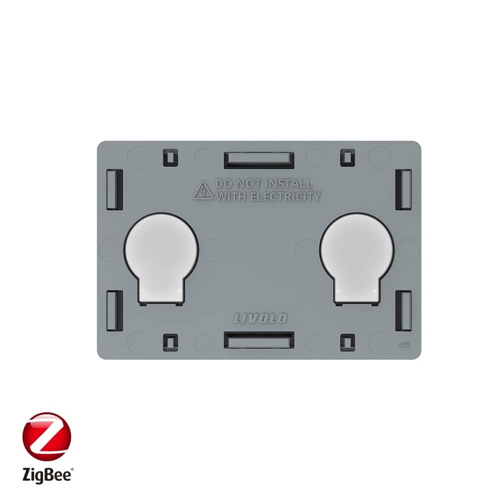 Modul intrerupator dublu cu touch Livolo, protocol ZigBee, standard Italian — imaginea 1