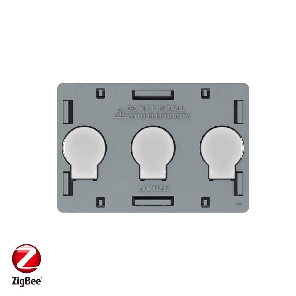 Modul intrerupator triplu cu touch Livolo, protocol ZigBee, standard Italian — imaginea 1